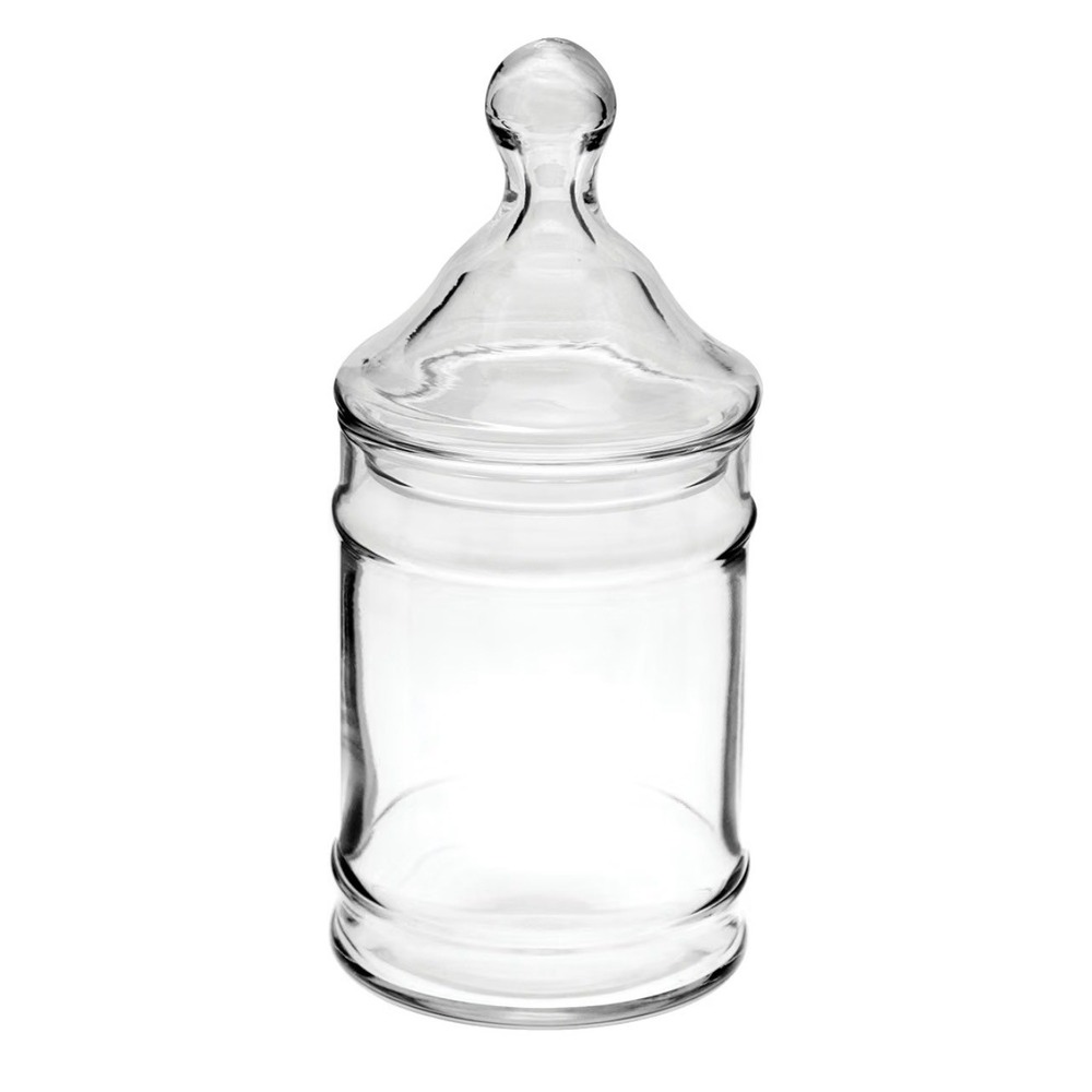 Anchor Hocking 95596 12 Ounce Clear Glass Apothecary Jars with lids 4 available